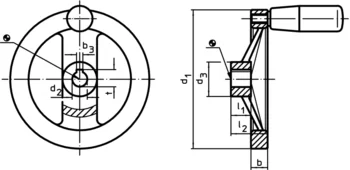                                             Spoked Handwheels light metal
 IM0001762 Zeichnung
