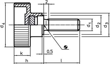                                             Knurled Thumb Screws plastic
 IM0001791 Zeichnung
