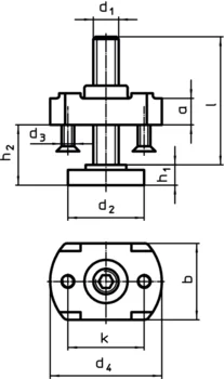                                             Support Extensions for straight clamps, slotted, with adjustable counter piece
 IM0002504 Zeichnung
