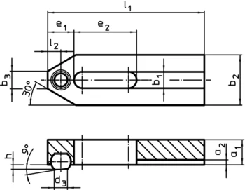                                             Clamps with flat-faced ball, similar to DIN 6314
 IM0002512 Zeichnung
