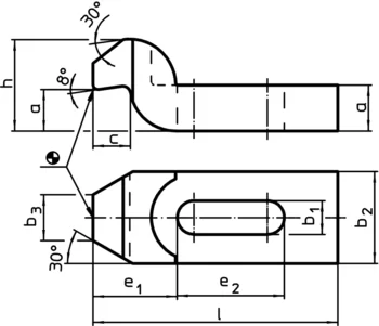                                             Clamps DIN 6316 with goose-neck
 IM0002515 Zeichnung
