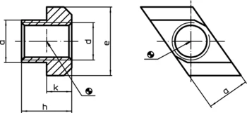                                             Nuts for T-Slots rhombus
 IM0002539 Zeichnung
