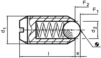                                             Spring Plungers with ball and slot - INCH
 IM0003492 Zeichnung
