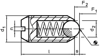                                             Spring Plungers with ball and slot
 IM0003507 Zeichnung
