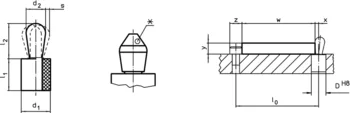                                             Lateral Plungers with plastic spring and pin
 IM0006587 Zeichnung
