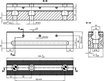                                             Clamping Bars length 200
 IM0006590 Zeichnung
