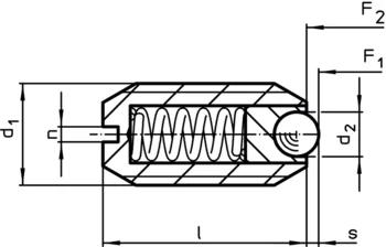                                             Spring Plungers with moveable ceramic ball and slot, stainless steel A4
 IM0006603 Zeichnung

