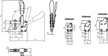                                             Vertical Toggle Clamps with vertical base and safety lock
 IM0009344 Zeichnung
