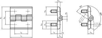                                             Hinges with mounting thread
 IM0009520 Zeichnung
