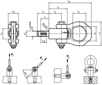                                             Threaded Lifting Pins self-locking - INCH
 IM0012212 Zeichnung
