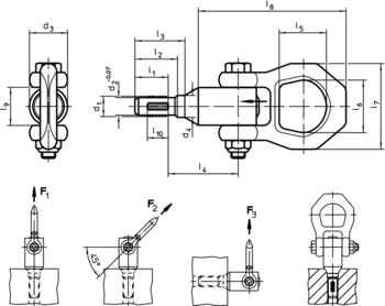                                             Threaded Lifting Pins self-locking, for centre holes according to DIN 332
 IM0012825 Zeichnung
