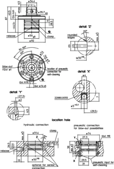                                             Connecting Elements hydraulically operated, double acting, with lifting-off and blow-out
 IM0000693 Zeichnung en
