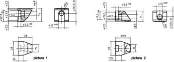                                             Standard Clamping Jaws for floating clamp M 12
 IM0001875 Zeichnung en
