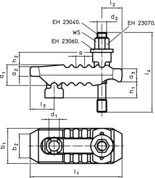                                             Clamps slotted, with adjustable counter piece, with stud
 IM0002067 Zeichnung en
