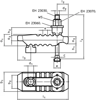                                             Clamps slotted, with adjustable counter piece, with T-bolt
 IM0002079 Zeichnung en
