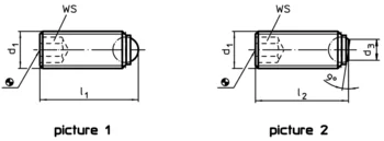                                             Ball-Ended Thrust Screws headless, with fine-pitch thread
 IM0002391 Zeichnung en
