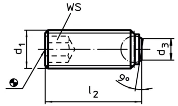                                             Ball-Ended Thrust Screws headless, flat-faced ball
 IM0002403 Zeichnung en
