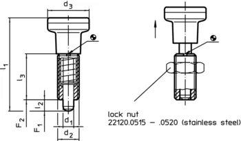                                             Index Plungers without hexagon collar, stainless steel
 IM0003125 Zeichnung en
