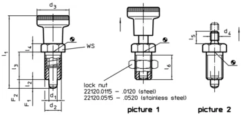                                             Index Plungers with hexagon collar
 IM0003185 Zeichnung en
