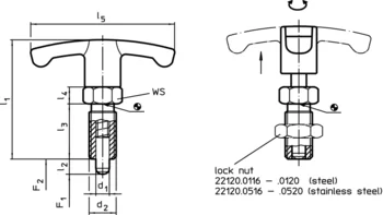                                             Index Plungers Compact with hexagon collar, with T-Handle
 IM0003245 Zeichnung en
