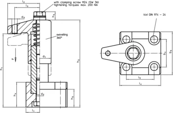                                             Down-Thrust Clamps swivelling, size 82.5
 IM0005609 Zeichnung en
