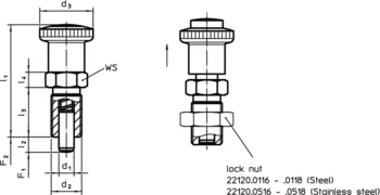                                 Accessories for: 22122. Index Plungers with rapid locking head
 IM0009603 Zeichnung en
