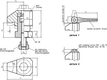                                             Down-Thrust Clamps swivelling, low construction, size 44
 IM0010023 Zeichnung en
