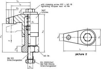                                             Down-Thrust Clamps swivelling, size 40
 IM0010352 Zeichnung en
