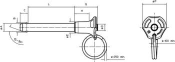                                             Ball Lock Pins with Button Handle single acting - comply with NAS / MS17984
 IM0010639 Zeichnung en
