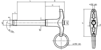                                             Ball Lock Pins with T-Handle single acting - comply with NAS / MS17985
 IM0011026 Zeichnung en
