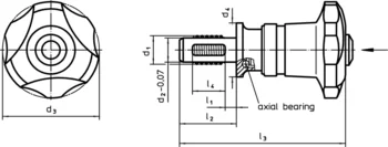                                             Threaded Lock Pins self-locking, with axial bearing
 IM0013872 Zeichnung en
