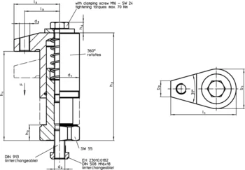                                             Down-Thrust Clamps swivelling, size 60
 IM0015389 Zeichnung en
