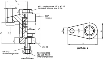                                             Down-Thrust Clamps swivelling, size 25
 IM0015428 Zeichnung en
