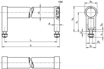                                             Tubular Handles straight, front mounting
 IM0017523 Zeichnung en
